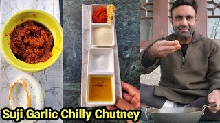 Suji Garlic Chilly Red Chutney Banakar Sabko Khilayen My Own Created Chutney