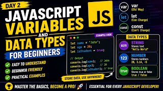 JavaScript Variables and Data Types Tutorial for Beginners | Learn JS Basics