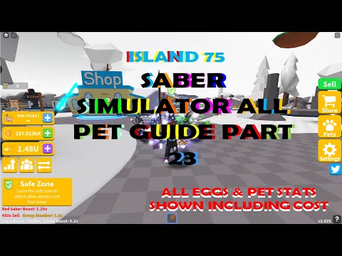 Saber Simulator All Pet Guide Part 23 All Pets From Island 75
