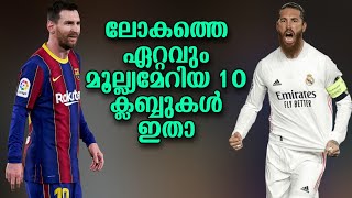 ലോകത്തെ ഏറ്റവും മൂല്ല്യമേറിയ 10 ക്ലബ്ബുകൾ ഇതാ | Football News