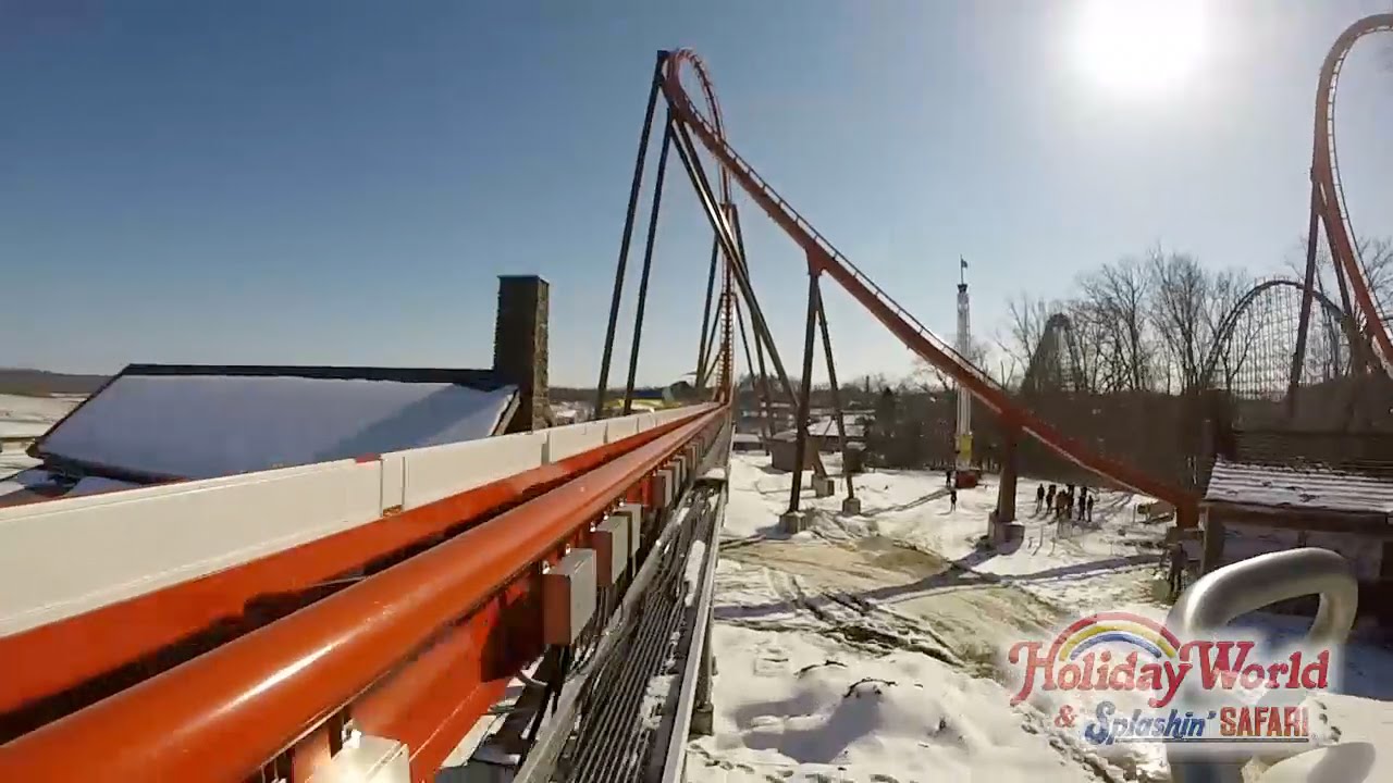 Thunderbird Roller Coaster First Ever Test Launch Front Seat POV ...