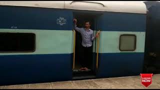 Train No. : 06015 Ernakulam - Velankanni Special Train Departing From Punalur Railway Station...