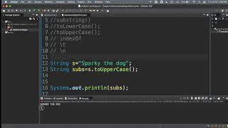 Developing Algorithms Using Strings in Java