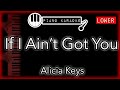 If I Ain't Got You (LOWER -3) - Alicia Keys - Piano Karaoke Instrumental