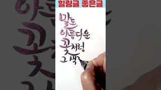 힐링글 좋은글 'E.리스'의 인생 명언 #캘리그라피 #말조심