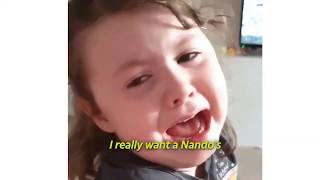 Adorable Layla Crying for Nando's / KFC / MCDonald's / Pizza Hut closed