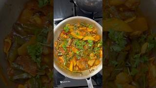 Authentic Dry Fish curry with Broad Beans and Aloo #shorts #youtubeshorts