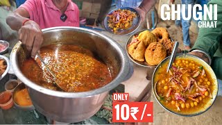 This Place is Famous for Ghugni Kachori Chaat & Onion Pakodi | Only 10₹/- | Street Food India