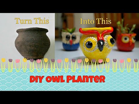 DIY Owl Planter| DIY Decorative Pots DIY Owl Planter| DIY Decorative Pots