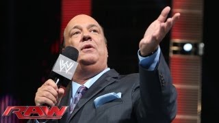 Paul Heyman stuns the WWE Universe when he reveals his mysterious new client: Raw, May 20, 2013