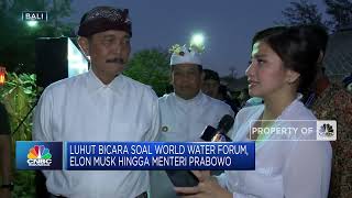 Luhut Bicara Soal World Water Forum, Elon Musk Hingga Menteri Prabowo