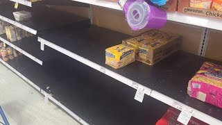Grocery store supply chains experiencing shortages