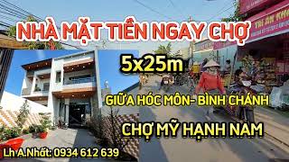 Nhà mặt tiền chợ Mỹ Hạnh Nam giáp Hóc Môn, Bình Chánh Sài Gòn| nhà mặt tiền liền kề  Hóc Môn