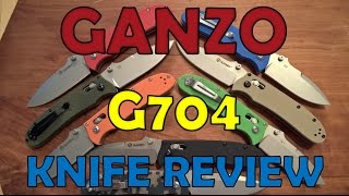 Ganzo G704 \u0026 G7041 FULL Review of Favorite Low-Cost High-Value knives!  It comes in MANY colors!