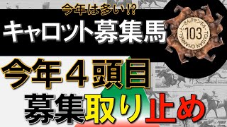 【一口馬主】募集取りやめ２頭でキャロット今年４頭目