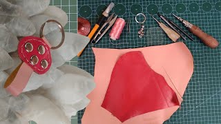 DIY Leather Mushroom Keychain – Cute & Easy Craft Tutorial – ASMR