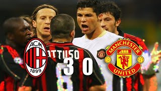 Manchester United vs AC Milan 0-3 (agg) - Cristiano Ronaldo vs Ricardo Kaka 2006/2007