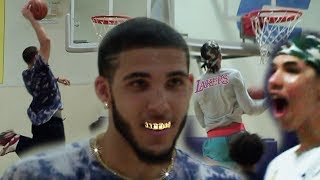 LiAngelo Ball DUNKFEST! DuRag LaMelo GOES IN BETWEEN LEGS! Future Lakers ICED OUT!