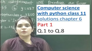 class 11th python chapter 6 solutions | getting started with python