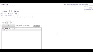 Warmup-1 (makes10) Python Tutoriall || Codingbat.com