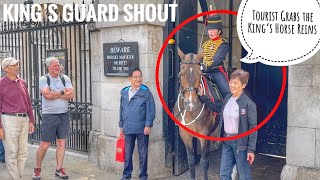 Unbelievable: Female King’s Guard Shout Tourists Grabs the King’s Horse Reins!