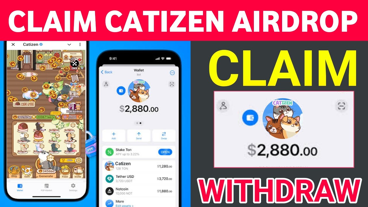 Catizen Airdrop Claim And Withdraw In Bank Catizen Airdrop Bitget