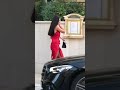 exuberant beautiful red dress lady walking through monaco billionaire monaco luxury lifestyle fyp