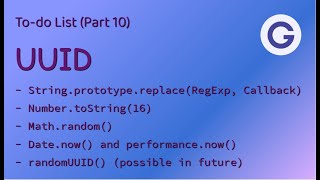 To-do List #10 UUID - Learning vanilla JavaScript via mini-projects