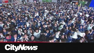 Leafs fans celebrate game five win