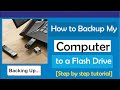 how to backup my computer to a flash drive