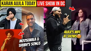 Karan Aujla Today Live Show & Played Songs Of Shubh & Sidhu Moosewala | Karan Aujla Wife At Show