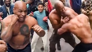 Mike Tyson NEARLY BEATS THE SH*T OUT OF Shannon Briggs for GRABBING him; THROWS