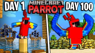 I Survived 100 Days as a PARROT in Minecraft