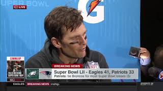 Tom Brady Postgame Interview | Patriots vs Eagles | Super Bowl LII