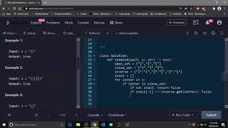 Valid Parentheses | Python solution | Leetcode 20 | Elegant code