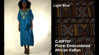 Africa Imports | Floral Embroidered African Kaftan