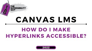 Canvas Accessibility: Hyperlinks