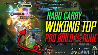 버프먹은 탑 오공으로 강제로 이기게 만드는법 TOP Wukong BUFF!! Hard Carry Team!! PRO BUILD \u0026 RUNE