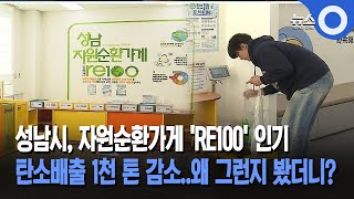 성남시, 자원순환가게 'RE100' 인기 탄소배출 1천 톤 감소..왜 그런지 봤더니?