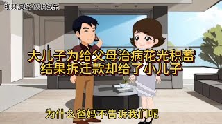 父母把拆迁款全给了小儿子，最后还被疼爱的小儿子赶出家门