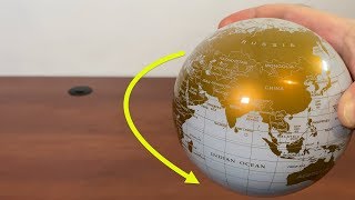 MOVA Light Powered Self Rotating Globe (White and Gold)