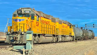 UP GP38 Duo Leads the Amarillo Local LMI38 onto the Industry Switch!!!