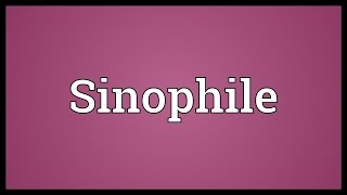 Sinophile Meaning