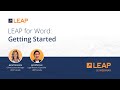 LEAP Webinar: Getting Started with LEAP for Word Add-in