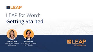 LEAP Webinar: Getting Started with LEAP for Word Add-in