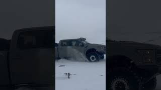 2018 Ford F150 Raptor in deep snow