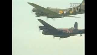 Lancaster and B17 in Formation at Great Warbirds Air Display 1993