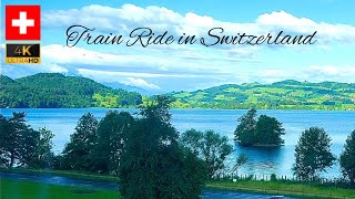 Spectacular Train Ride in Switzerland 🇨🇭 4K | Oberwil to Goldau | Beautiful Views | Relaxing Music