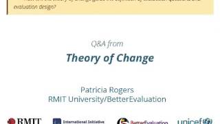 Theory of Change - Definition of evaluation questions and evaluation design