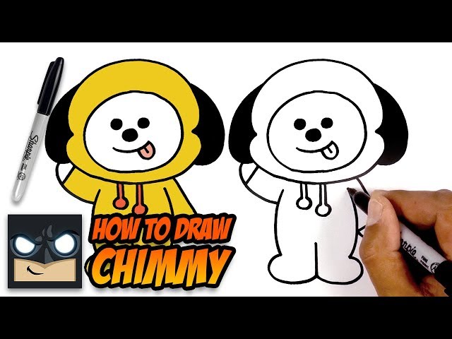How To Draw Chimmy Bt21 Step By Step Tutorial Videos For Kids